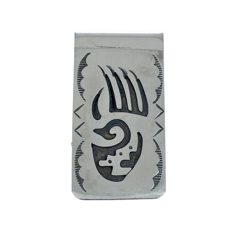 Genuine Sterling Silver Bear Paw Native American Money Clip SN20341